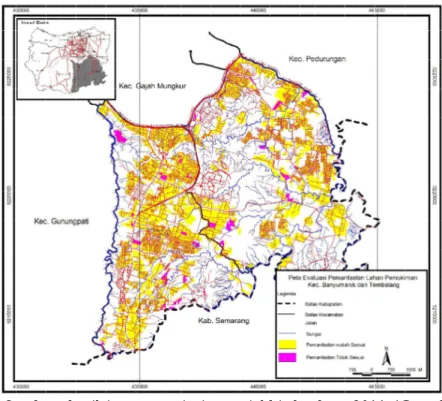 Gambar  2.  Peta  Evaluasi  Kesesuaian  Kawasan  Permukiman Kecamatan  Tembalang  dan  Kecamatan  Banyumanik