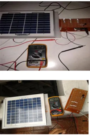 Gambar 12. Koneksi Solar Cell dengan alat  ukur 