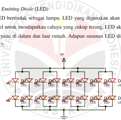 Gambar 3.7 Susunan LED  