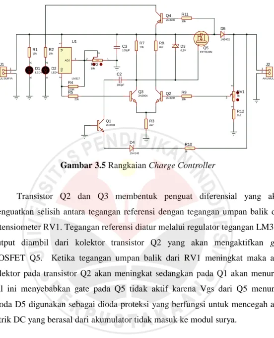 Gambar 3.5 Rangkaian Charge Controller 