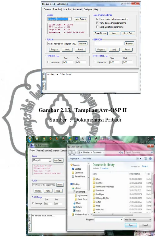 Gambar 2.13.  Tampilan Avr-OSP II  Sumber  :  Dokumentasi Pribadi 