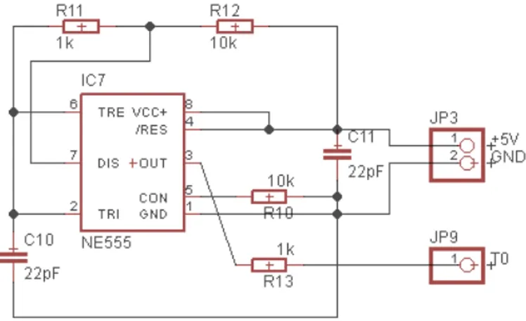 Gambar 5. Rangkaianmultivibratorastabildengan IC NE555 