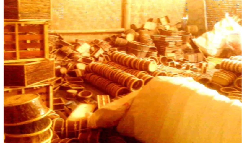 Gambar 3 Produk kerajinan kulit kayu UKM Barokah. 