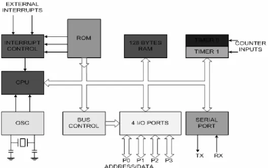 Gambar 2.4 Arsitektur Microcontroller AT89S52 