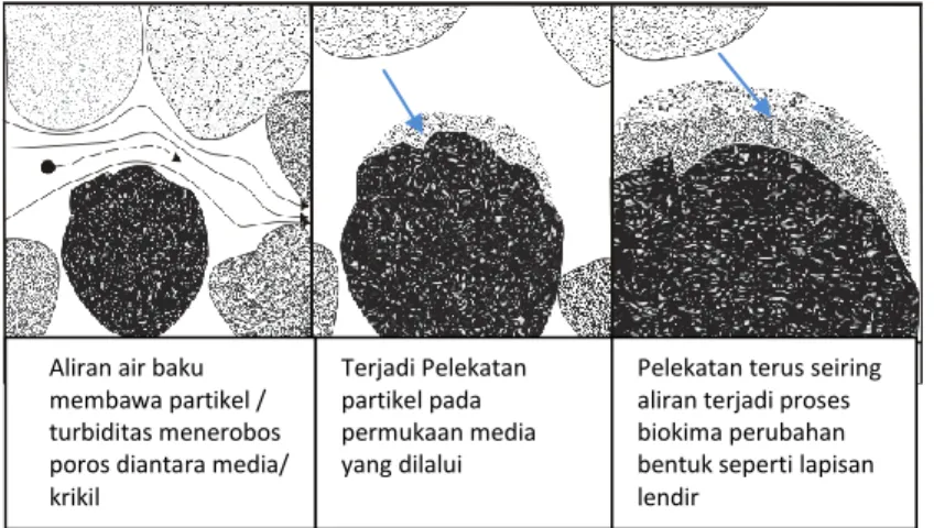 Tabel 6  Klasifikasi Media Filter, Sandec – SKAT, 1996  Tipe Filter  Ukuran Material Filter 