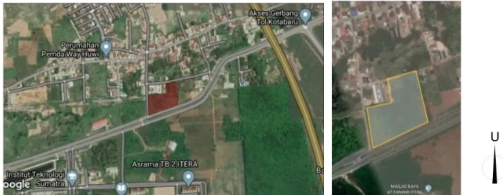 Gambar 3.1. Lokasi Tapak Perancangan  Sumber: Google Earth, 2019 