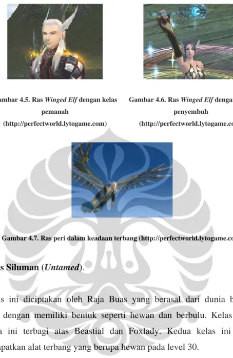 Gambar 4.5. Ras Winged Elf dengan kelas  pemanah 