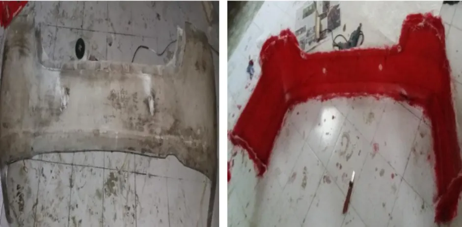 Gambar 3.1  Kondisi bumper dan moulding sebelum di cutting 