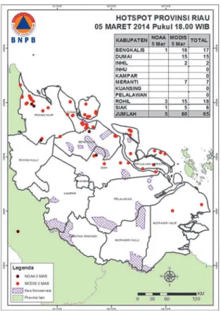 Gambar 1.1.  Peta Hotspot Provinsi Riau