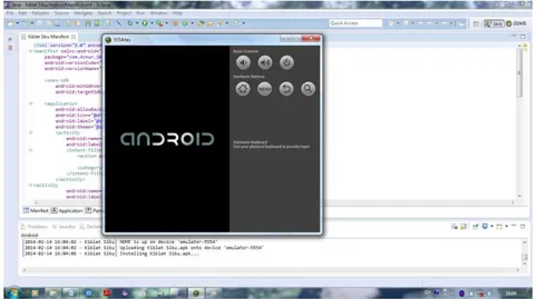 Gambar 4.3 Tampilan awal saat menjalankan emulator Android. 