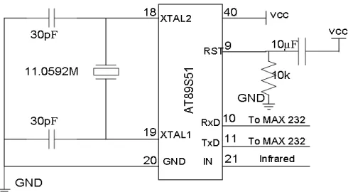 Gambar 3. Sistem Minimum AT89S51 [6] 