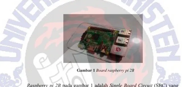 Gambar 1 Board raspberry pi 2B 