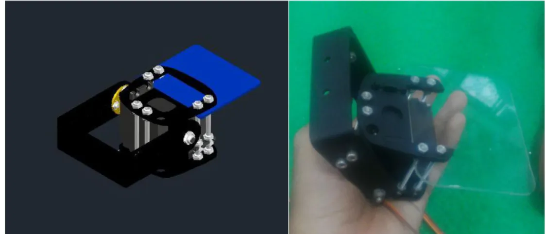 Gambar 3.13 Komponen Mekanik Robot telah Terpasang Sesuai Desain.