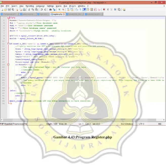 Gambar 4.43:Program Register.php 