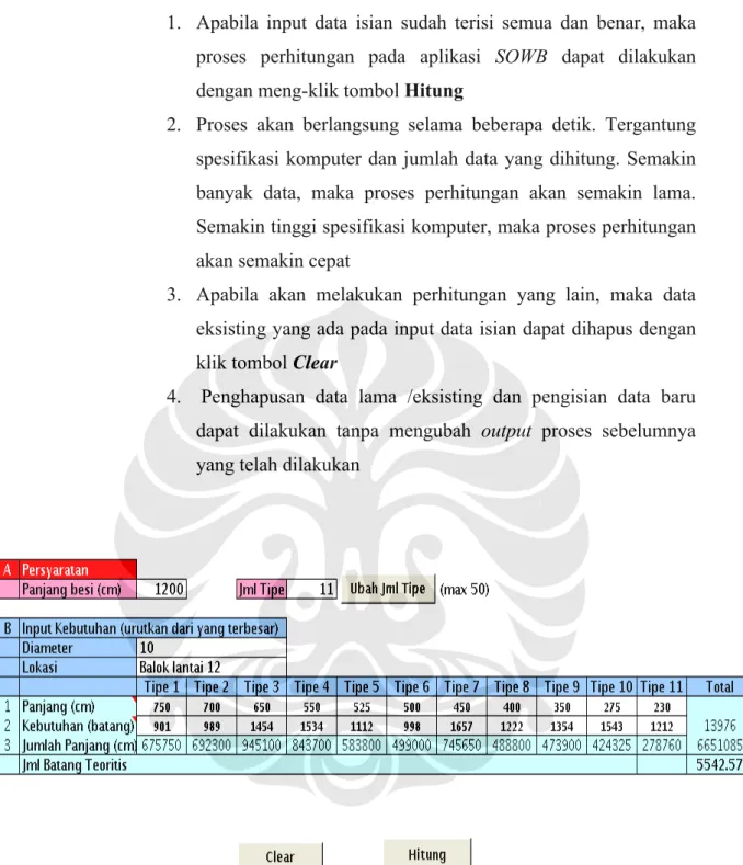 Gambar 4.11 Input data isian software