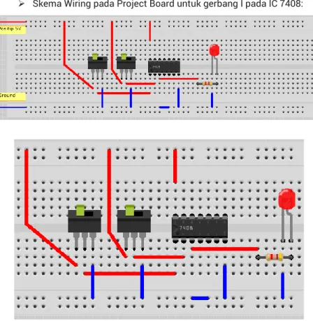 Gambar 1. 48 Skema wiring pada Project Board Tugas Praktek 2 