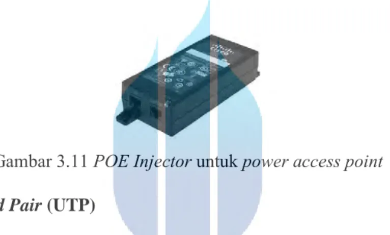 Gambar 3.11 POE Injector untuk power access point  3.10  Unshield Twisted Pair (UTP) 