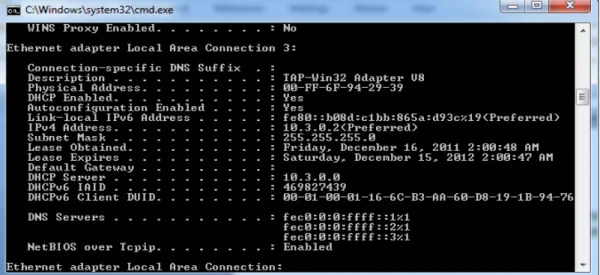 Gambar 2.3 Ifconfig pada server VPN 