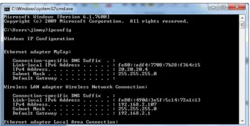 Gambar 2.4  Ipconfig Pada Klien 