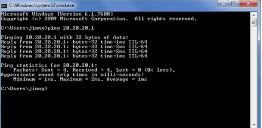 Gambar 2.6 ping oleh klien ke server VPN dengan IP Virtual 