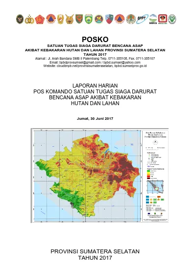 POSKO SATUAN TUGAS SIAGA DARURAT BENCANA ASAP AKIBAT KEBAKARAN HUTAN ...