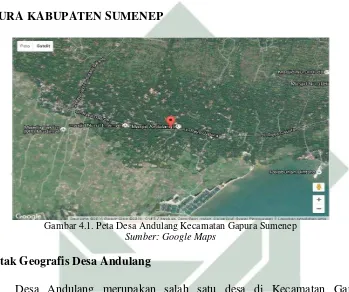 Gambar 4.1. Peta Desa Andulang Kecamatan Gapura Sumenep 