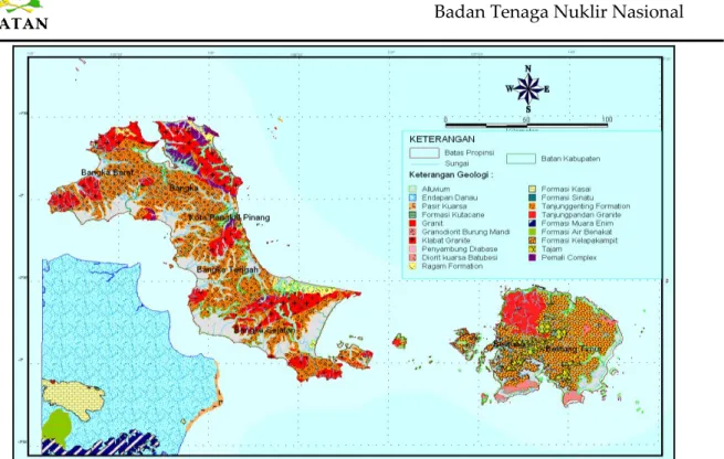 Gambar 2. Peta Geologi Daerah Bangka Belitung  [2] 