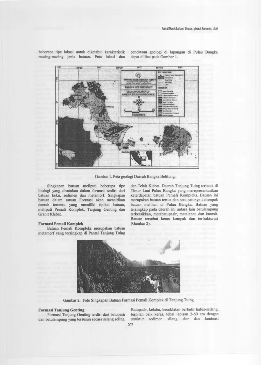 Gambar 1. Peta geologi Daerah Bangka Belitung.