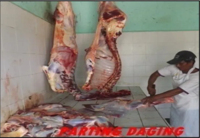 Gambar 9. Proses parting daging 