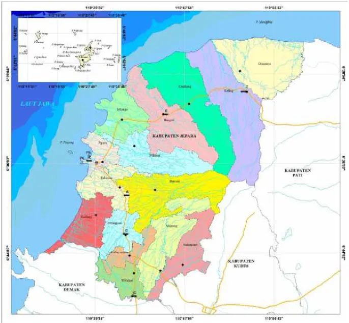 Gambar 2.1 Peta wilayah Kabupaten Jepara