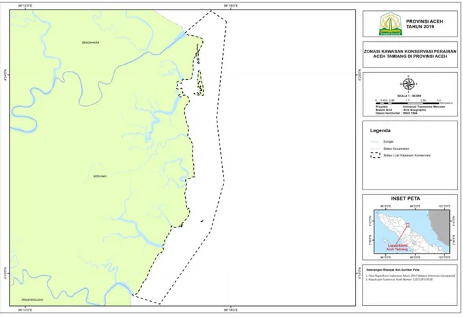 Gambar 4. Peta Rancangan Zonasi TP Aceh Tamiang. 