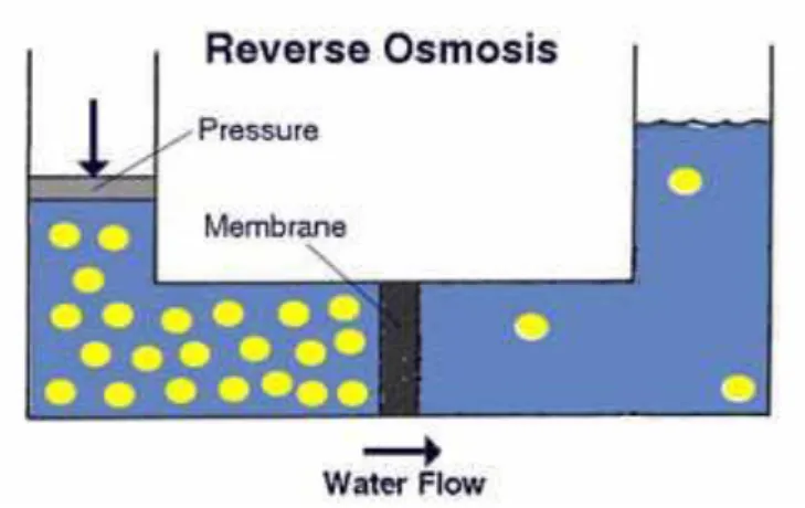 Gambar 2. Skema Proses Reverse Osmosis 