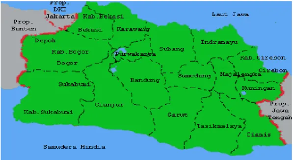Gambar 4.1. Peta Propinsi Jawa Barat 