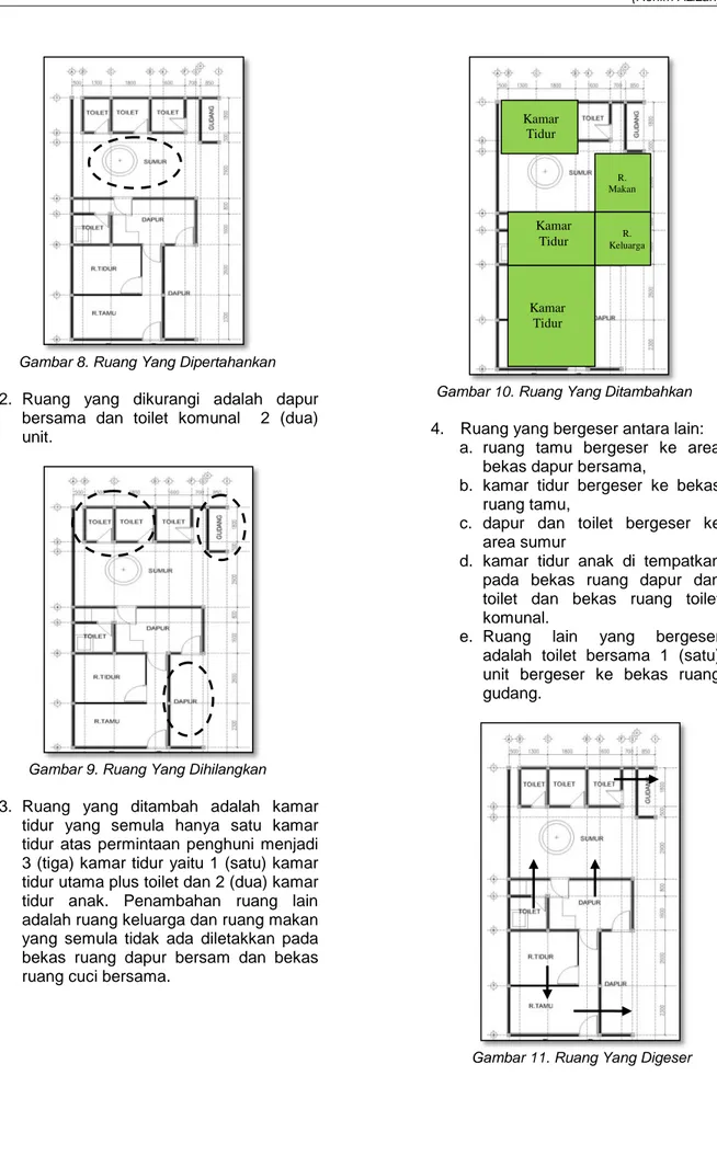 Gambar 8. Ruang Yang Dipertahankan  2.  Ruang  yang  dikurangi  adalah  dapur 