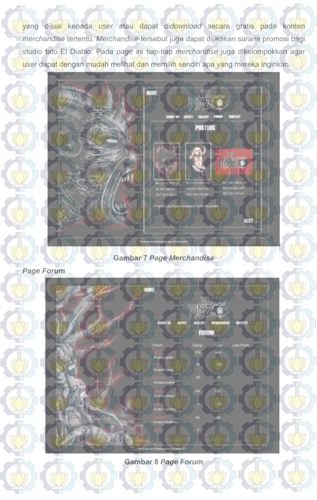 Gambar 7 Page Merchandise  Page Forum 