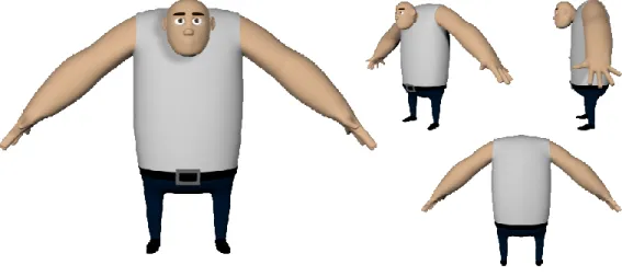 Gambar 6. Visualisasi 3D karakter preman 