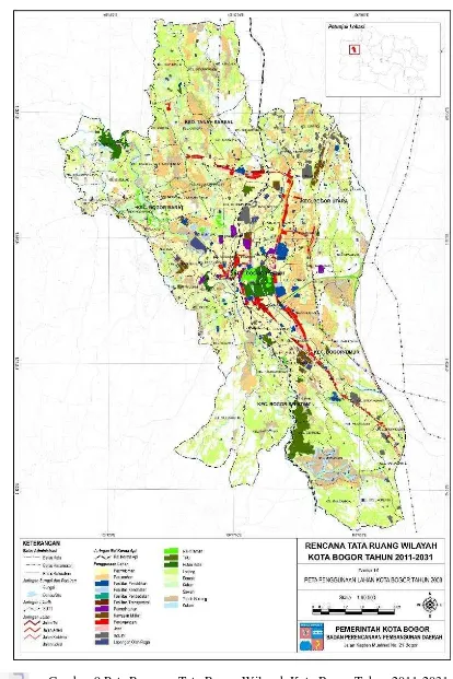 Gambar 9 Peta Rencana Tata Ruang Wilayah Kota Bogor Tahun 2011-2031 