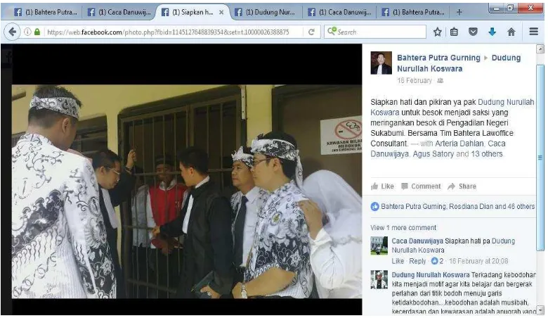 Gambar 2. Alumni SMA yang berprofesi sebagai pengacara dijadikan mitra oleh PGRI Kota Sukabumi saat membela anggota keluarga guru yang terlibat kasus hukum