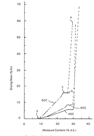 Fig. 3(b). Drying Rates (at 40% R.H.). 