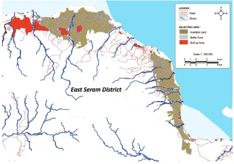 Fig. 4.Result of optimization of land allocation for future sugarcane production