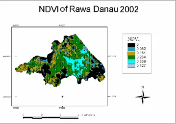 Figure 14. NDVI  of Rawa Danau Preserve 2004 