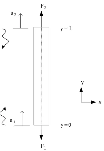 Figure 2.6 Longitudinal waves travel in column element