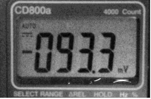 Figure 1.1: Sample image from LCD display of a multimeter  