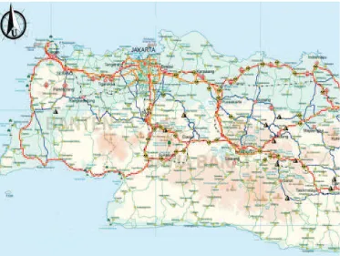 Gambar 1.15. Jalan nasional di sebagian Pulau Jawa yang digunakan sebagai jalur mudik pada libur hari 