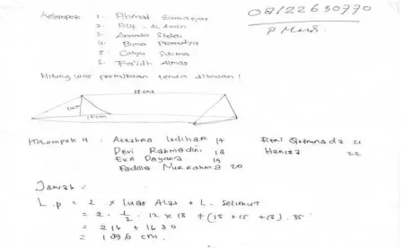 Figure 1 The Result of  Discussion to Find a Question about the Surface of 