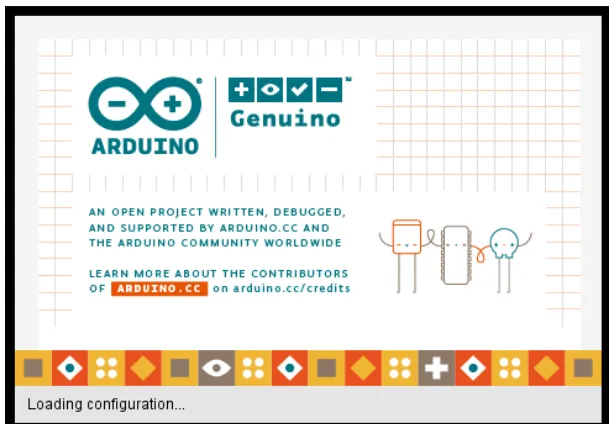 Figure 2.3: Arduino IDE splash screen 