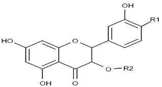 Gambar 4. Struktur umum senyawa flavonoid 