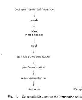 Fig. 1. Schematic Diagram for the Preparation of Rice Wine. 