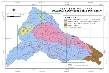 Gambar 4. Peta Fisiografi Kecamatan Pasirwangi, Kabupaten Garut,  Propinsi Jawa Barat 