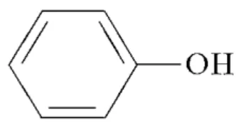 Gambar 4. struktur kimia fenol (McDonnell, 1999) 
